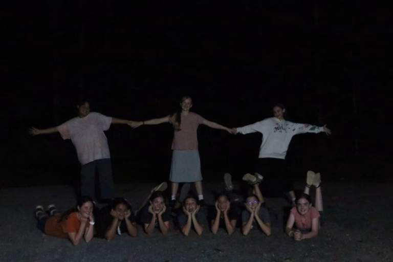Green Girls Victory Pose