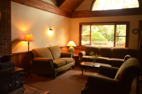 This is the lounge in Laurel Lodge.