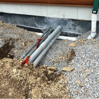 2026-03-13 Electric Conduit into Lodge